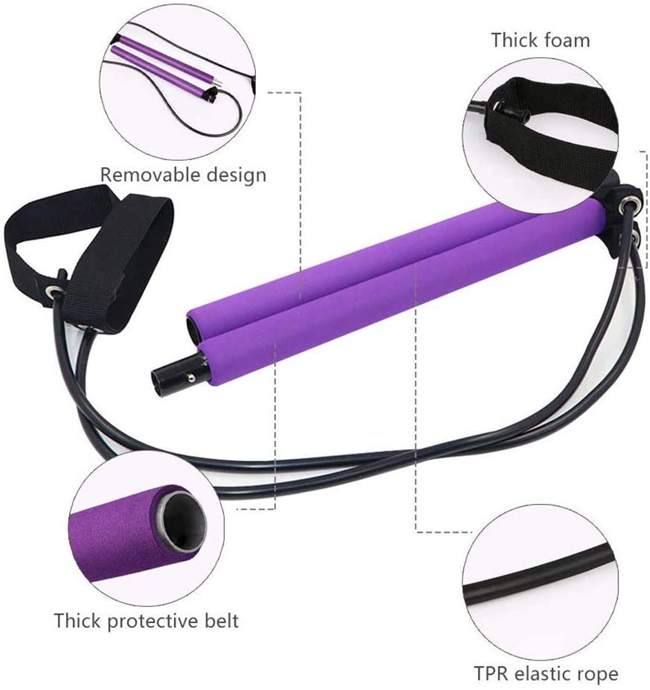 Portable Pilates Bar Kit with Resistance Band