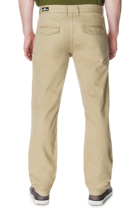 Buy Men Khaki Regular Fit Solid Casual Trousers Online - 753086
